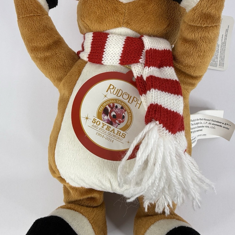 Gemmy Rudolph the Red Nosed Reindeer 12" Side Stepper Animated Plush NWT - Picture 7 of 8
